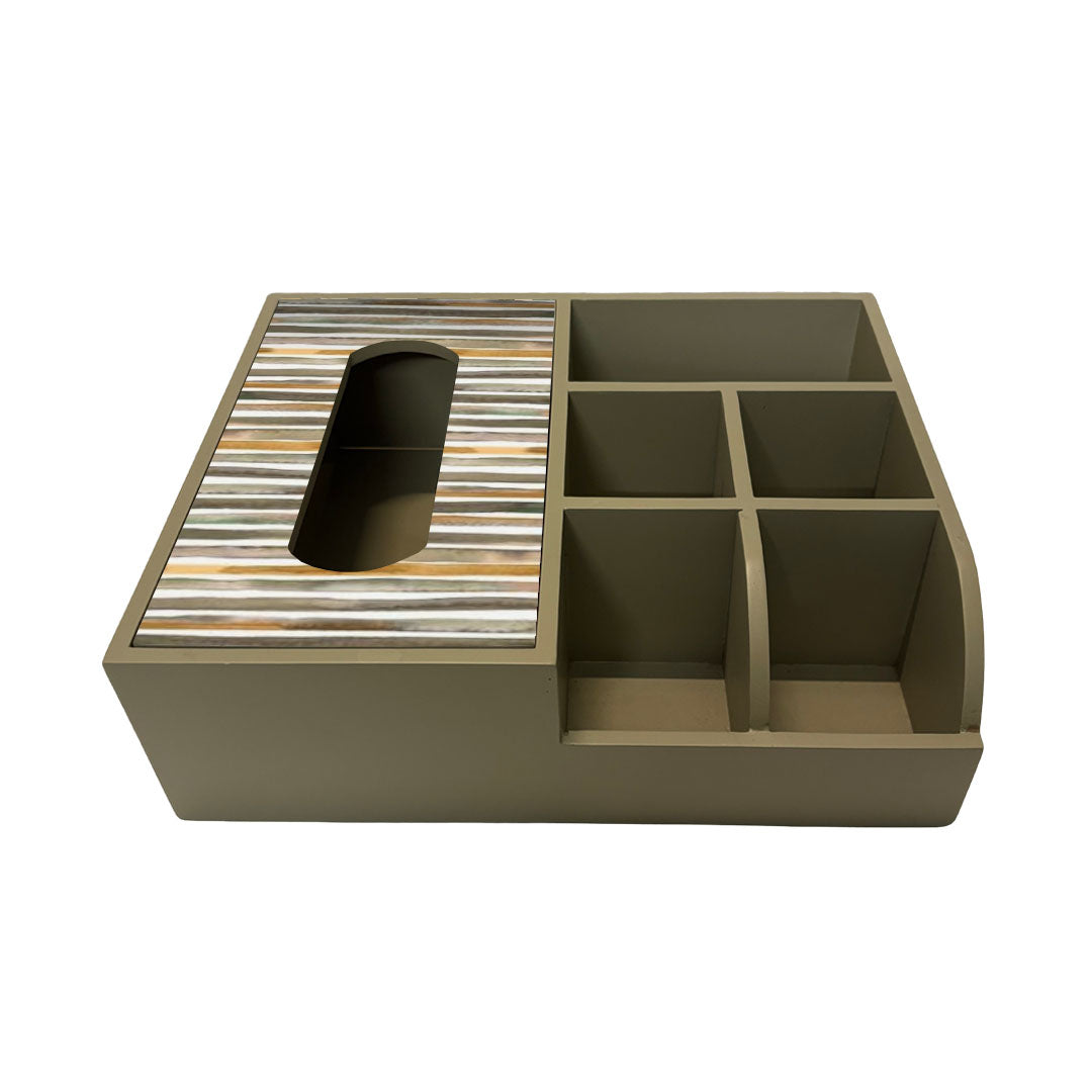 Multi Utility Organizer With Tissue Box Holder