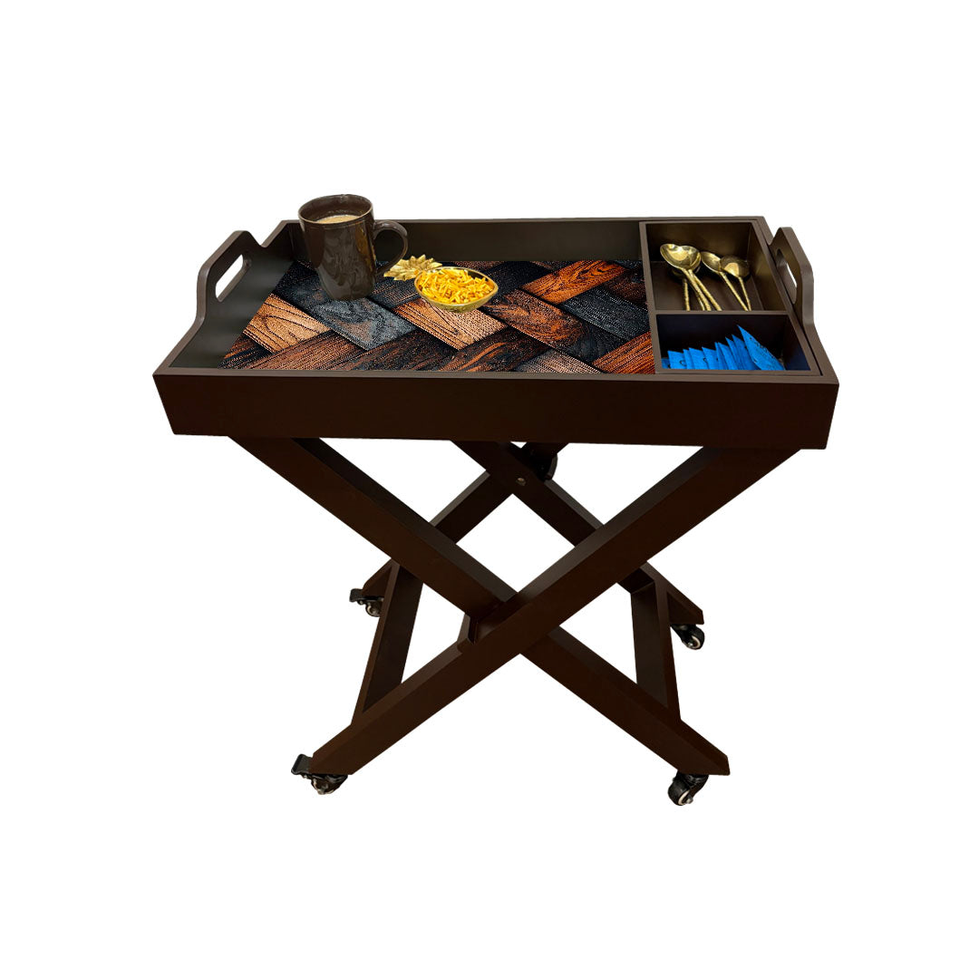 Butler Tray with Wheels