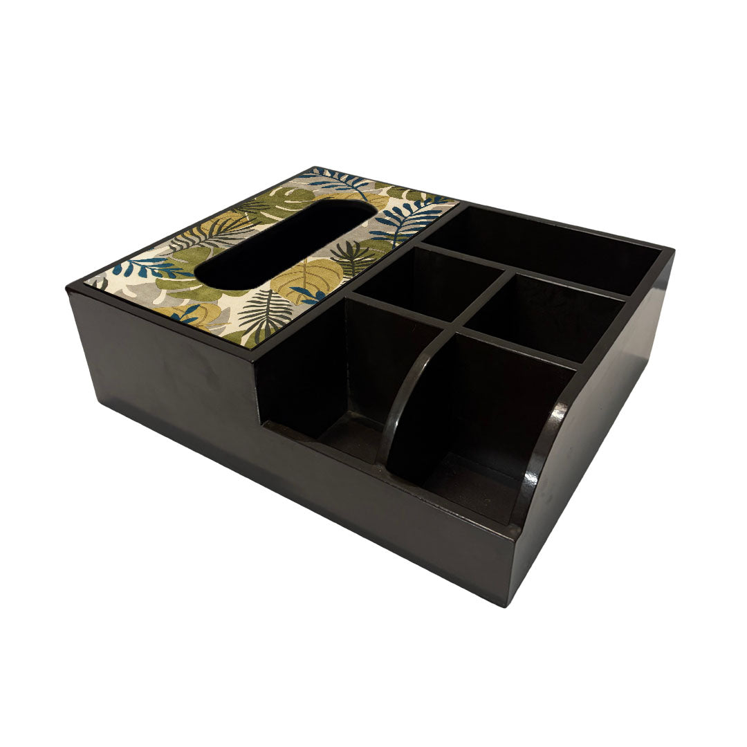 Multi Utility Organizer With Tissue Box Holder