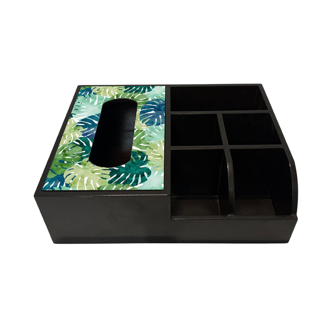 Multi Utility Organizer With Tissue Box Holder