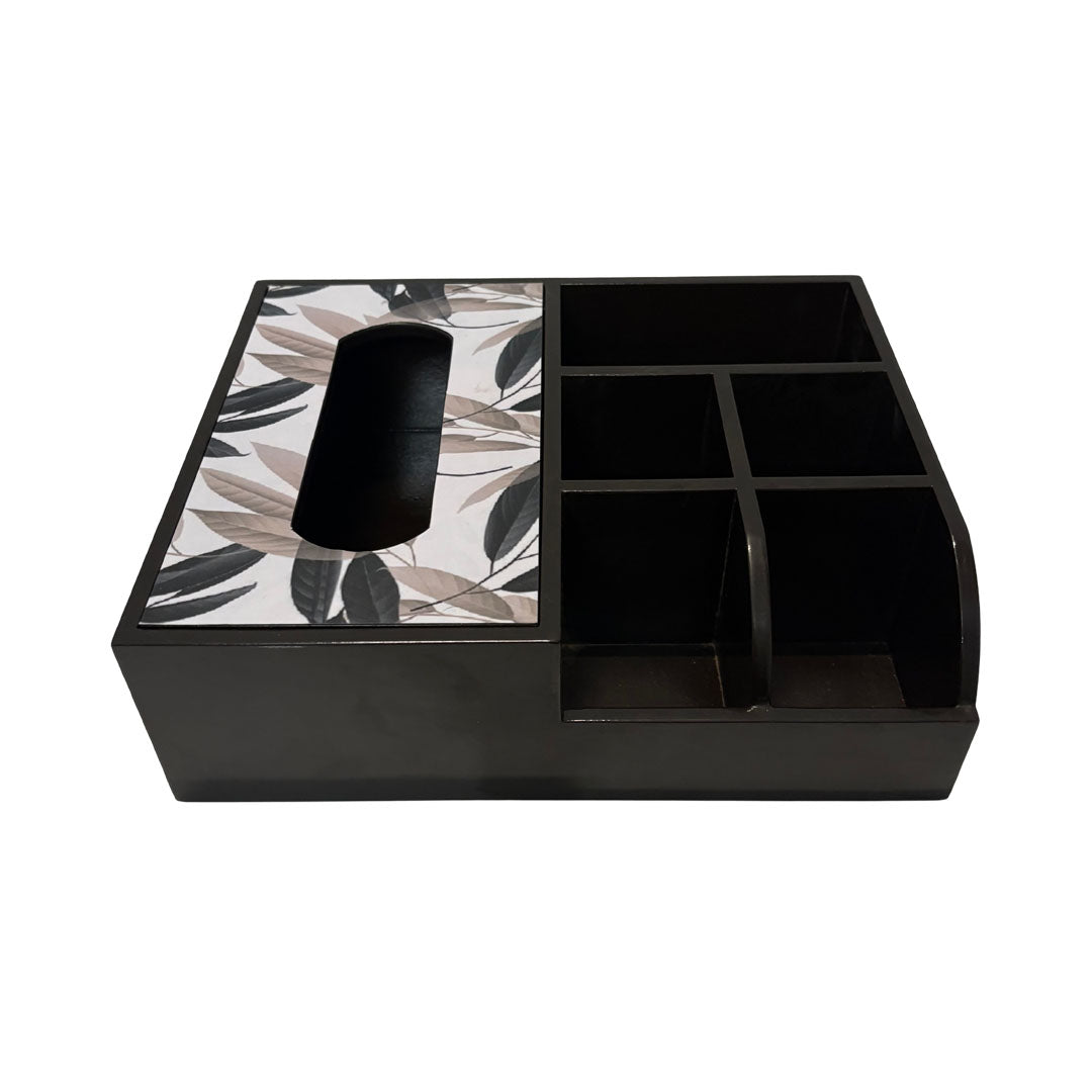 Multi Utility Organizer With Tissue Box Holder