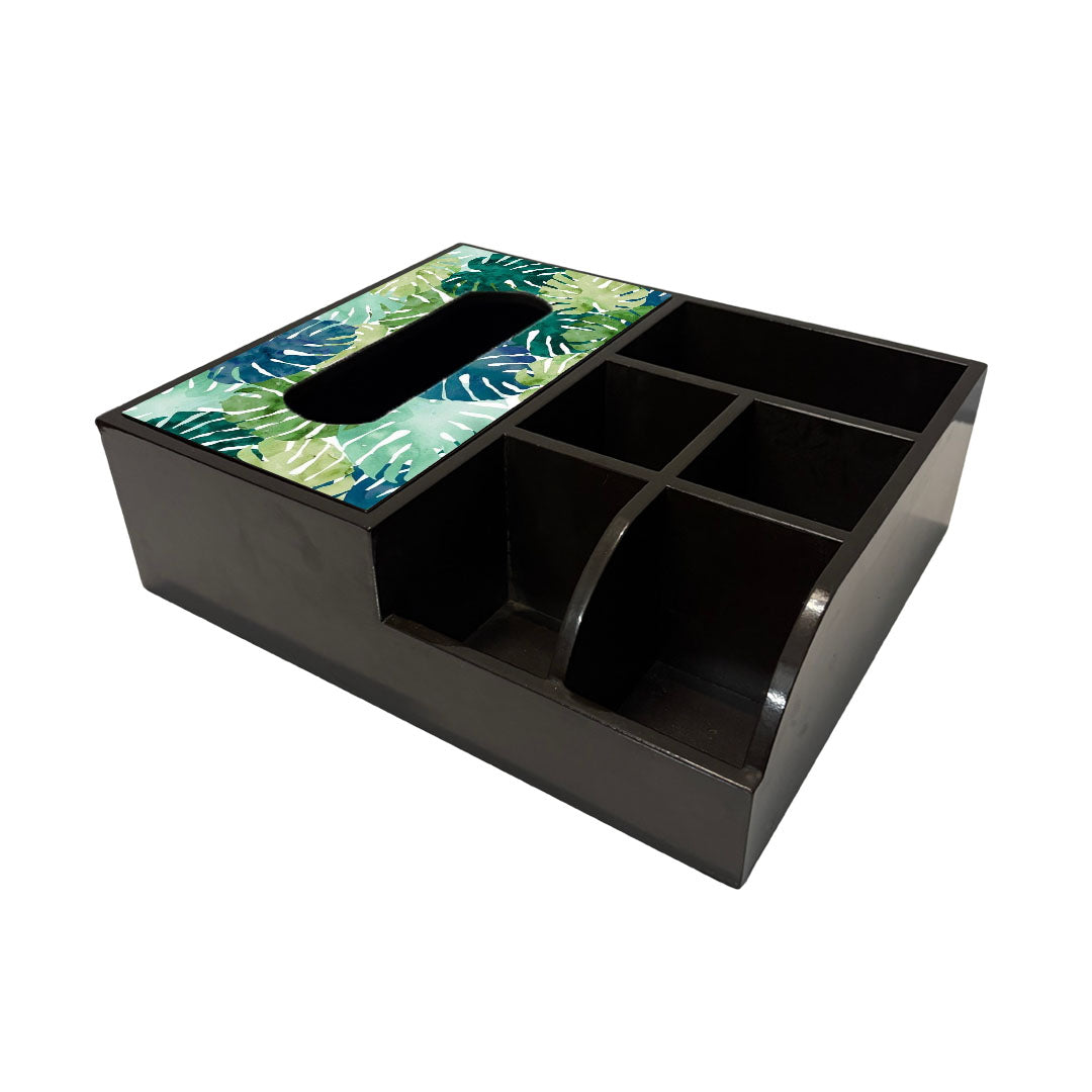Multi Utility Organizer With Tissue Box Holder