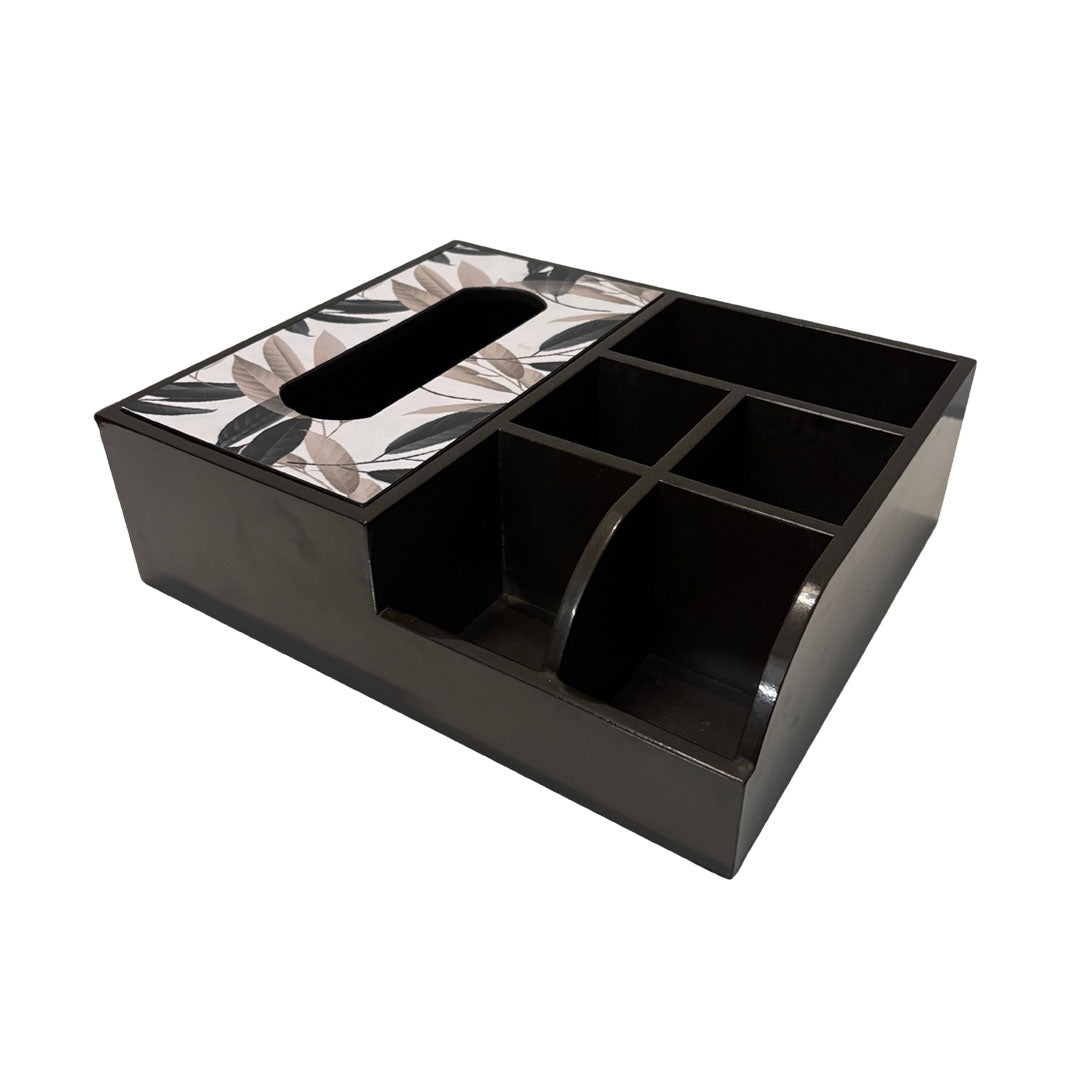 Multi Utility Organizer With Tissue Box Holder