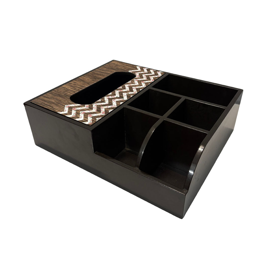 Multi Utility Organizer With Tissue Box Holder