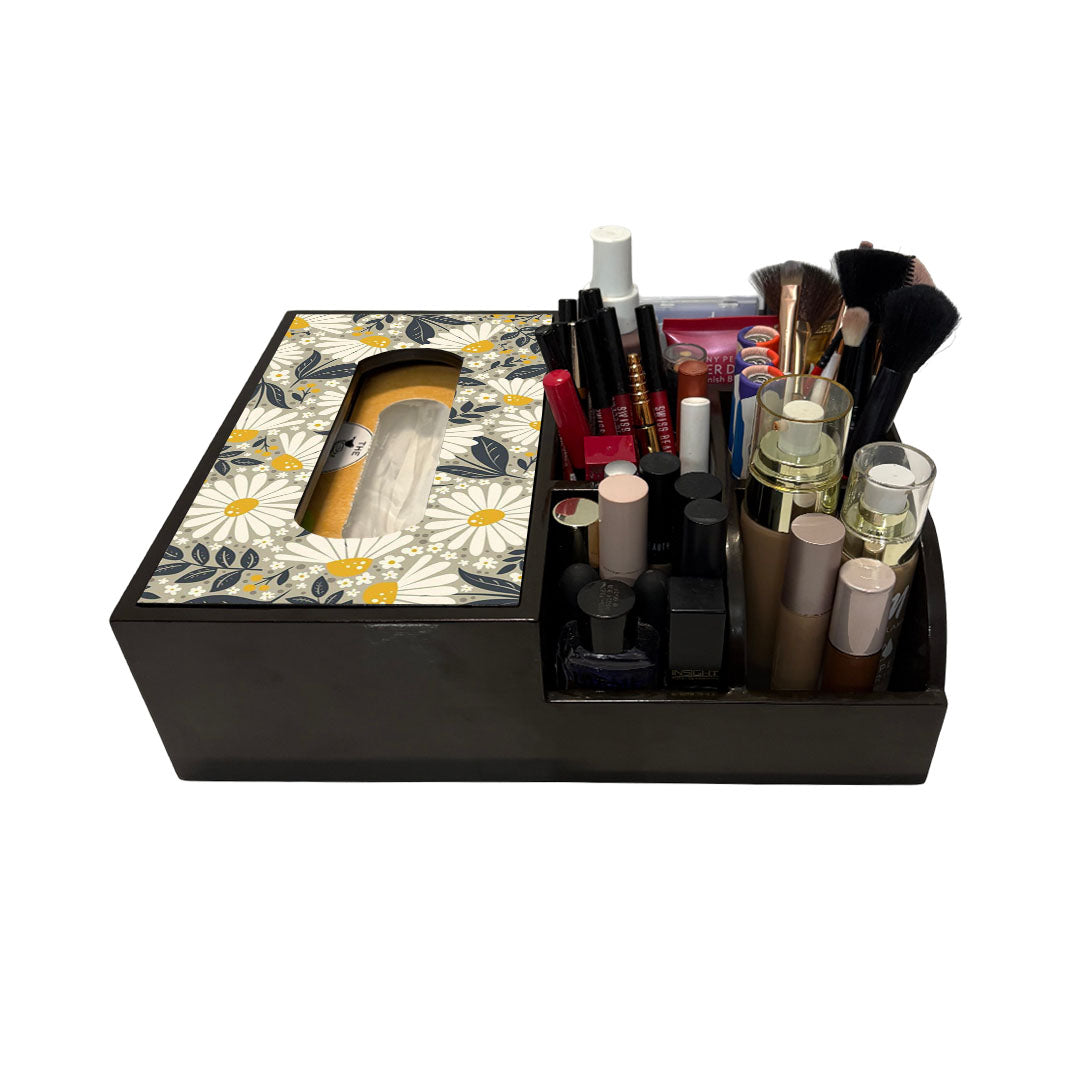 Multi Utility Organizer With Tissue Box Holder