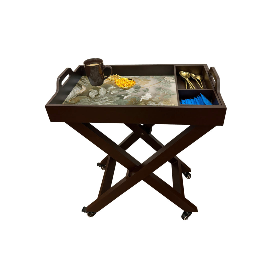 Butler Tray with Wheels