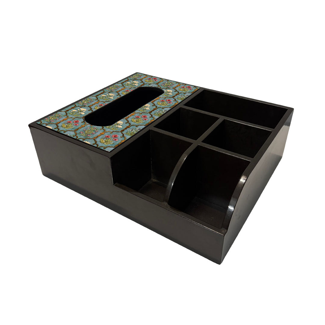 Multi Utility Organizer With Tissue Box Holder