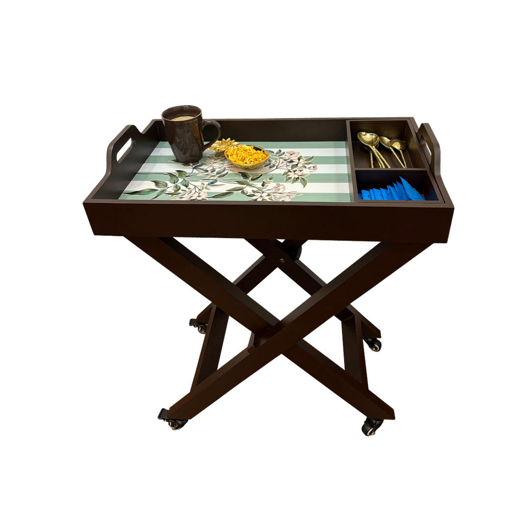 Butler Tray with Wheels