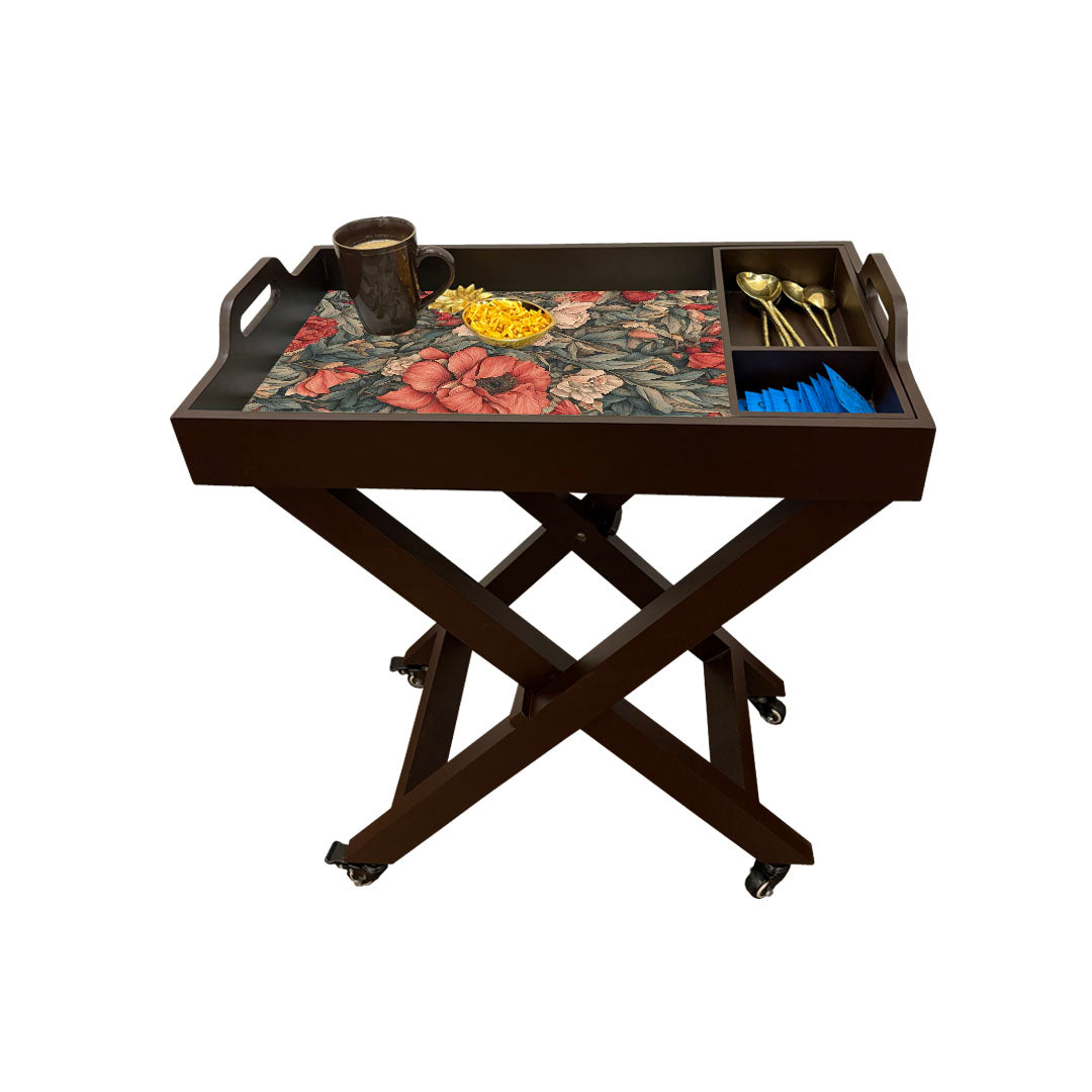 Butler Tray with Wheels