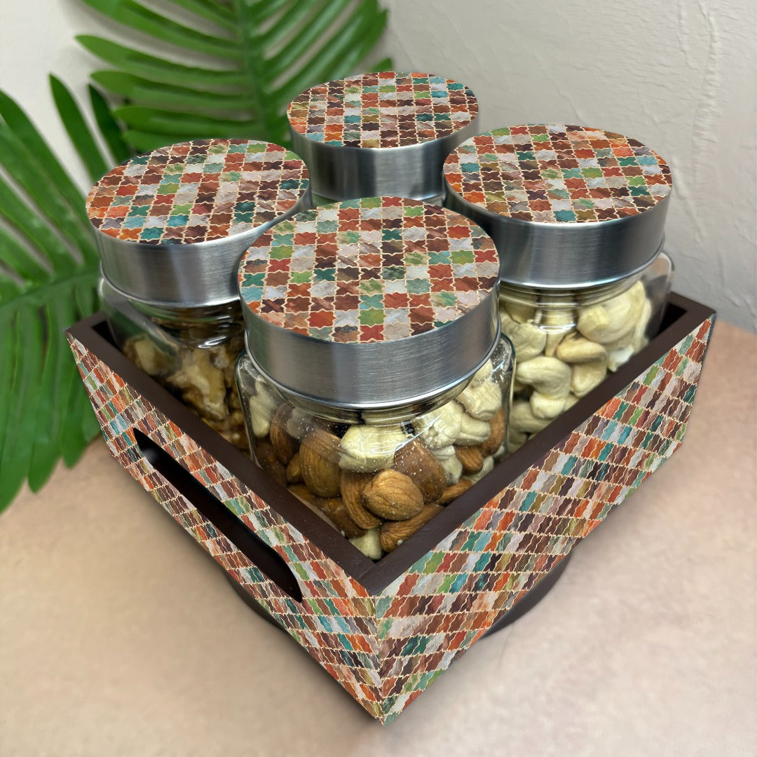 Jar Set : Glass Jars with Steel Lid ( Medium )