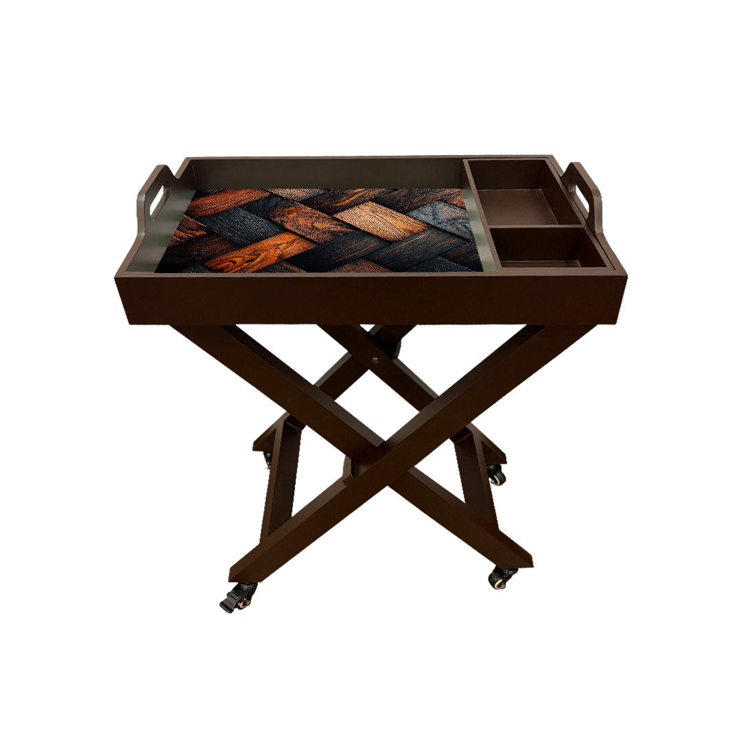 Butler Tray with Wheels