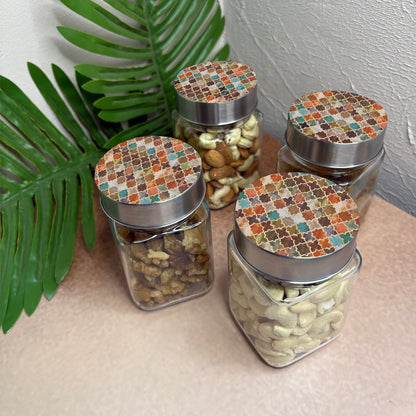 Jar Set : Glass Jars with Steel Lid ( Medium )