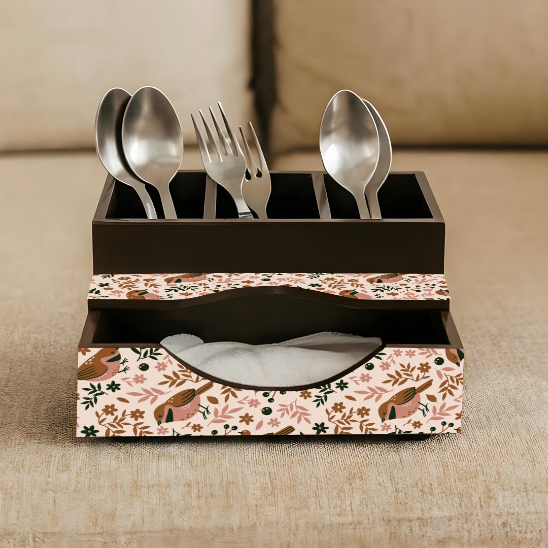 Cutlery Holder with Napkin Holder