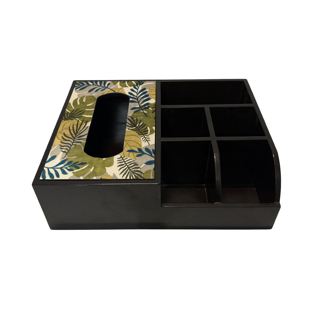Multi Utility Organizer With Tissue Box Holder