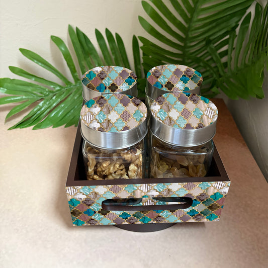 Jar Set : Glass Jars with Steel Lid ( Medium )