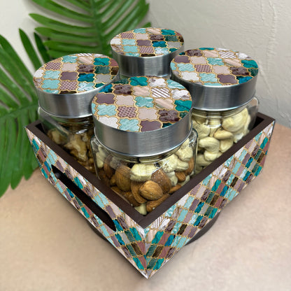 Jar Set : Glass Jars with Steel Lid ( Medium )