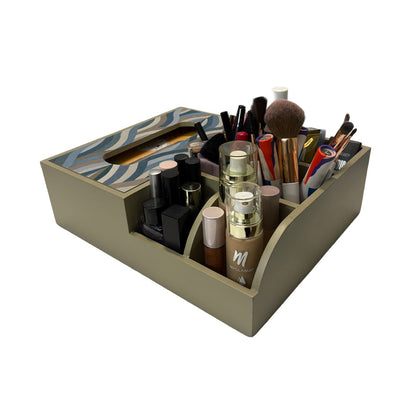Multi Utility Organizer With Tissue Box Holder
