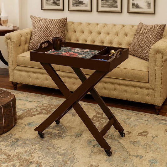 Butler Tray with Wheels