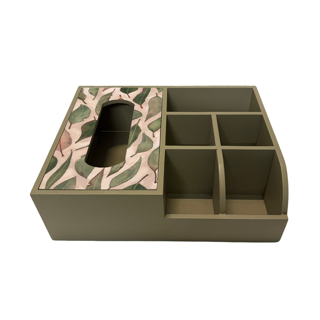 Multi Utility Organizer With Tissue Box Holder