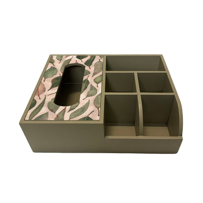 Multi Utility Organizer With Tissue Box Holder