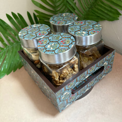 Jar Set : Glass Jars with Steel Lid ( Medium )