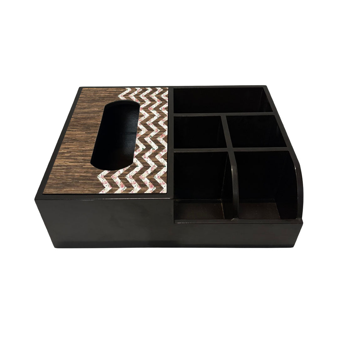Multi Utility Organizer With Tissue Box Holder