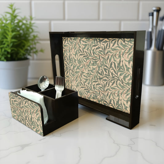 Combo - Serving Tray & Cutlery Holder