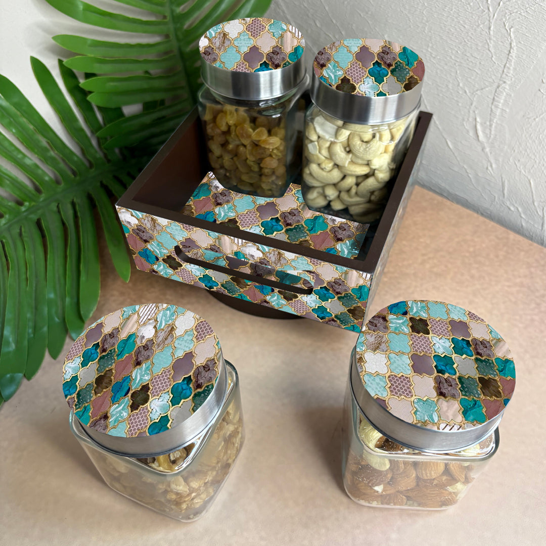 Jar Set : Glass Jars with Steel Lid ( Medium )