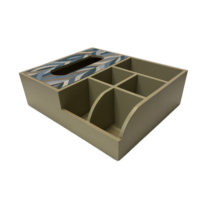 Multi Utility Organizer With Tissue Box Holder