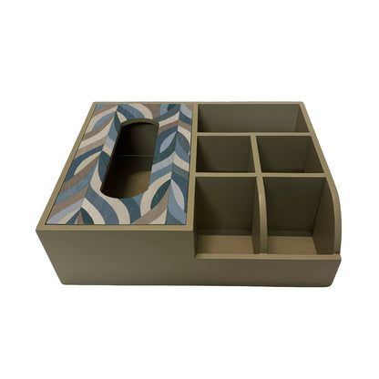 Multi Utility Organizer With Tissue Box Holder