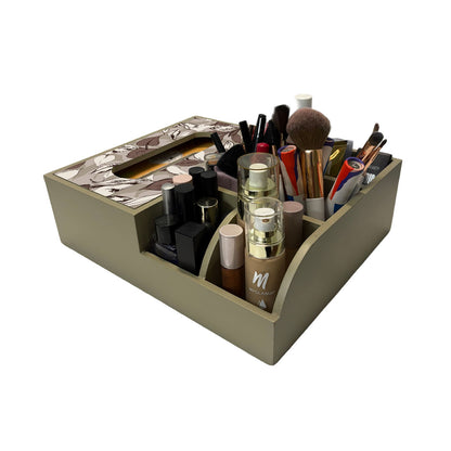 Multi Utility Organizer With Tissue Box Holder