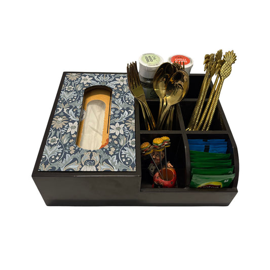 Multi Utility Organizer With Tissue Box Holder