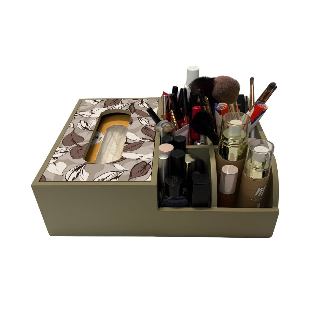 Multi Utility Organizer With Tissue Box Holder