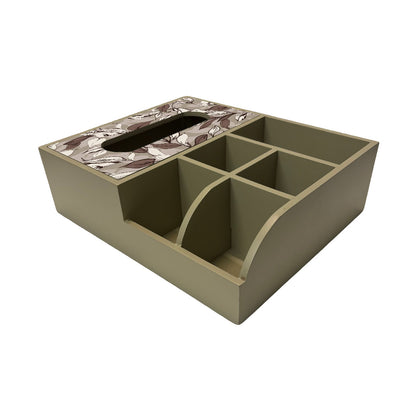 Multi Utility Organizer With Tissue Box Holder