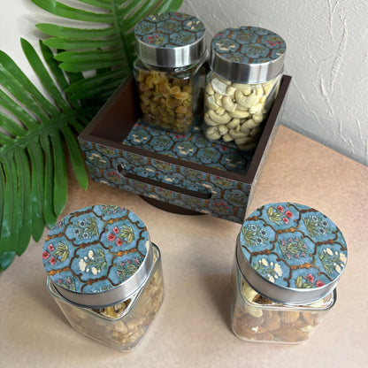 Jar Set : Glass Jars with Steel Lid ( Medium )