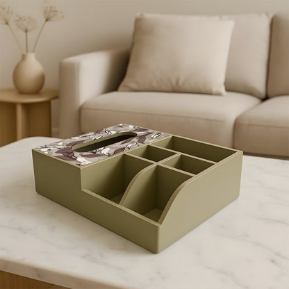 Multi Utility Organizer With Tissue Box Holder