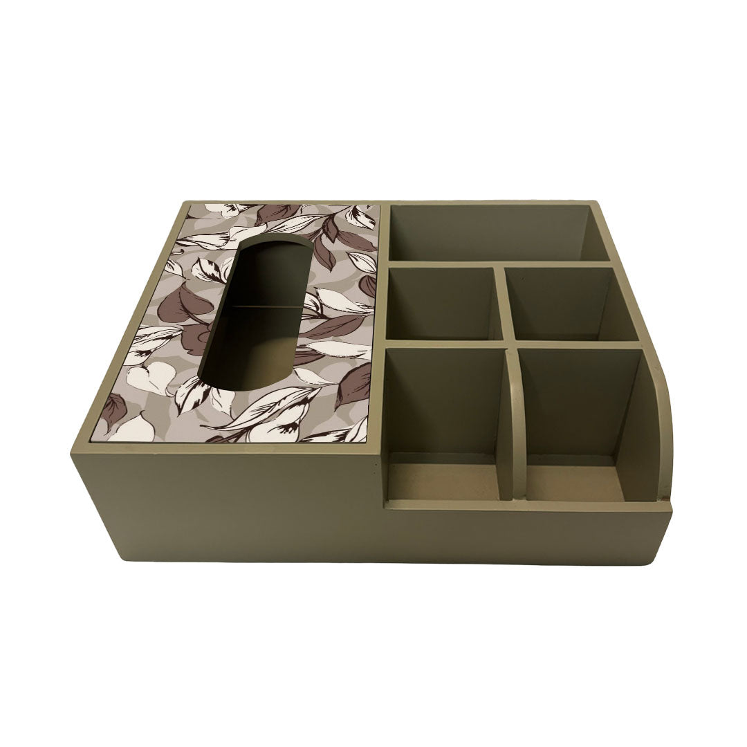 Multi Utility Organizer With Tissue Box Holder