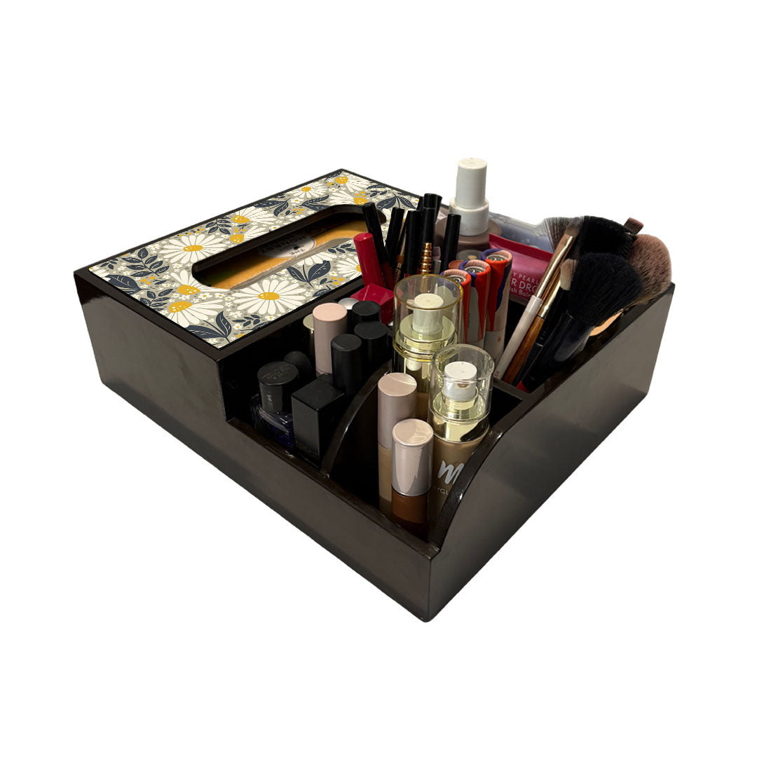 Multi Utility Organizer With Tissue Box Holder