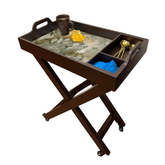 Butler Tray with Wheels