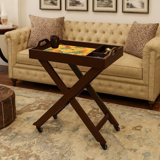 Butler Tray with Wheels