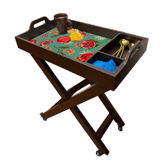 Butler Tray with Wheels