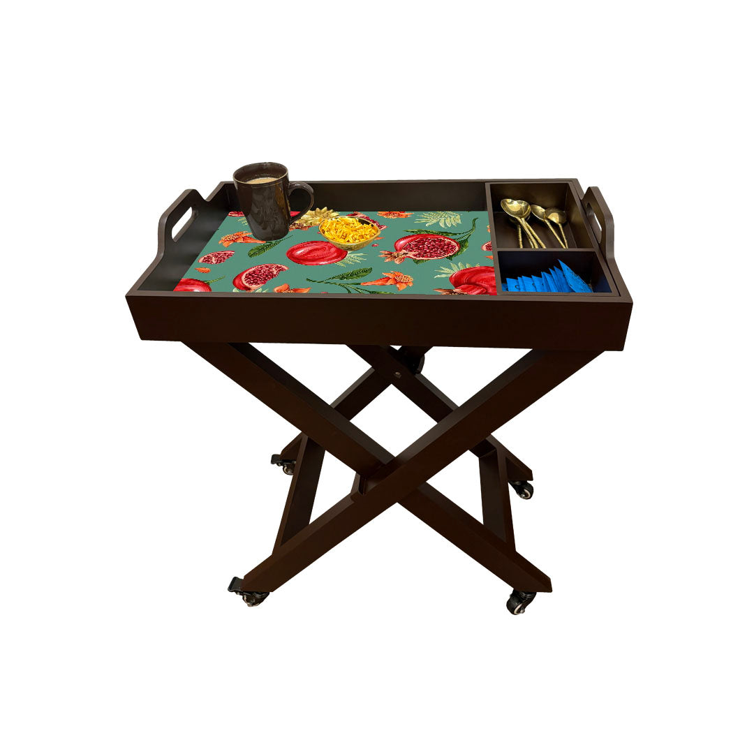 Butler Tray with Wheels