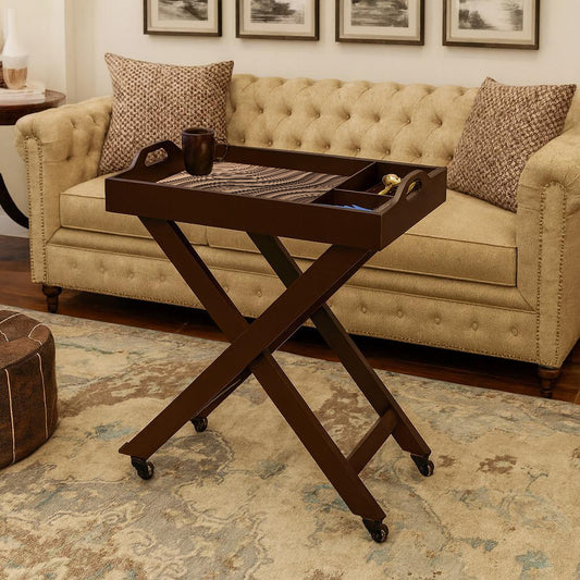 Butler Tray with Wheels