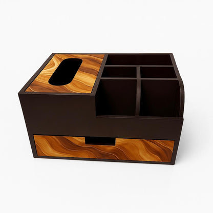 Multi Utility Organizer With Tissue Box/Drawer