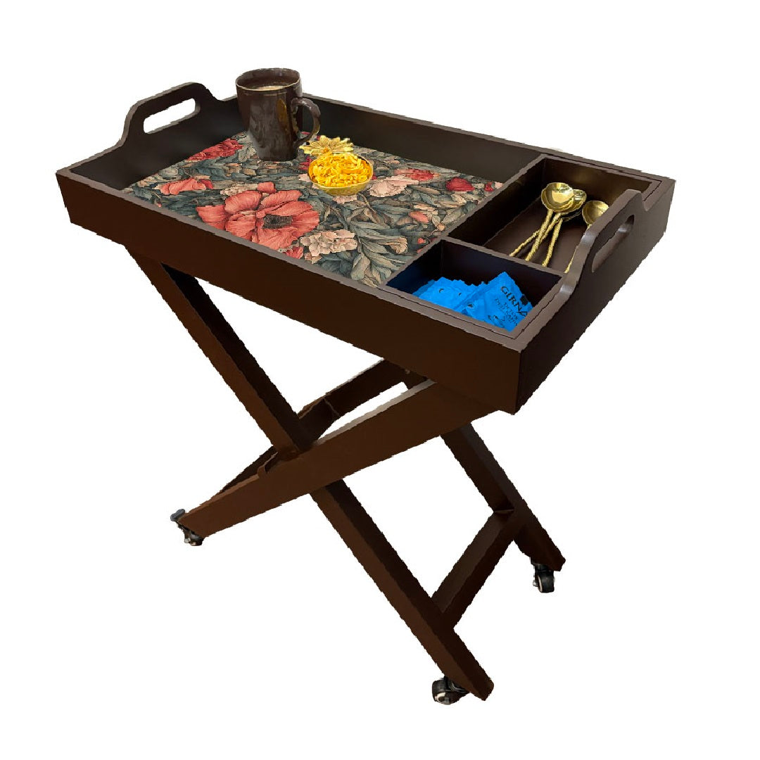 Butler Tray with Wheels