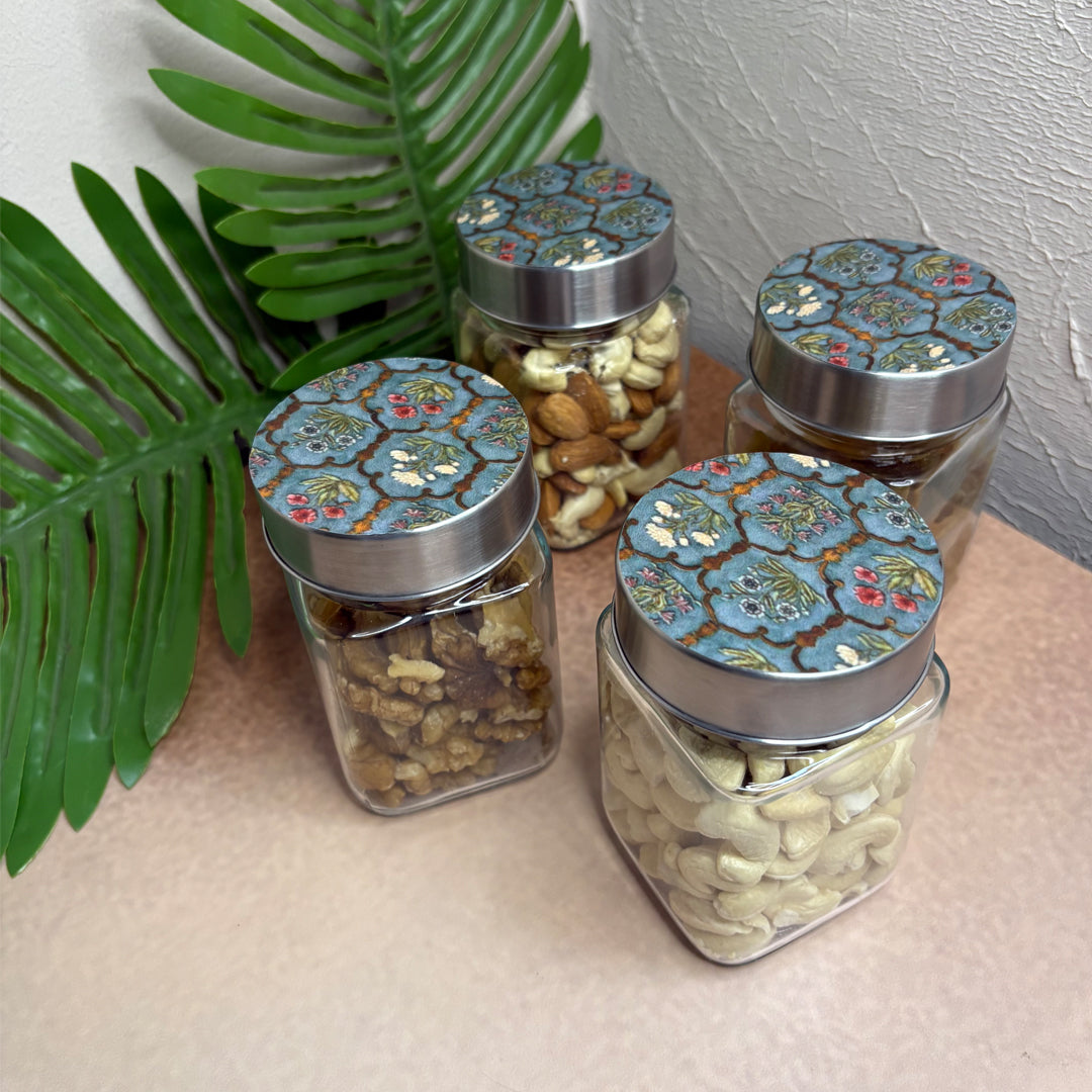 Jar Set : Glass Jars with Steel Lid ( Medium )