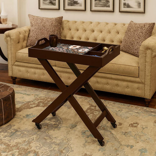 Butler Tray with Wheels