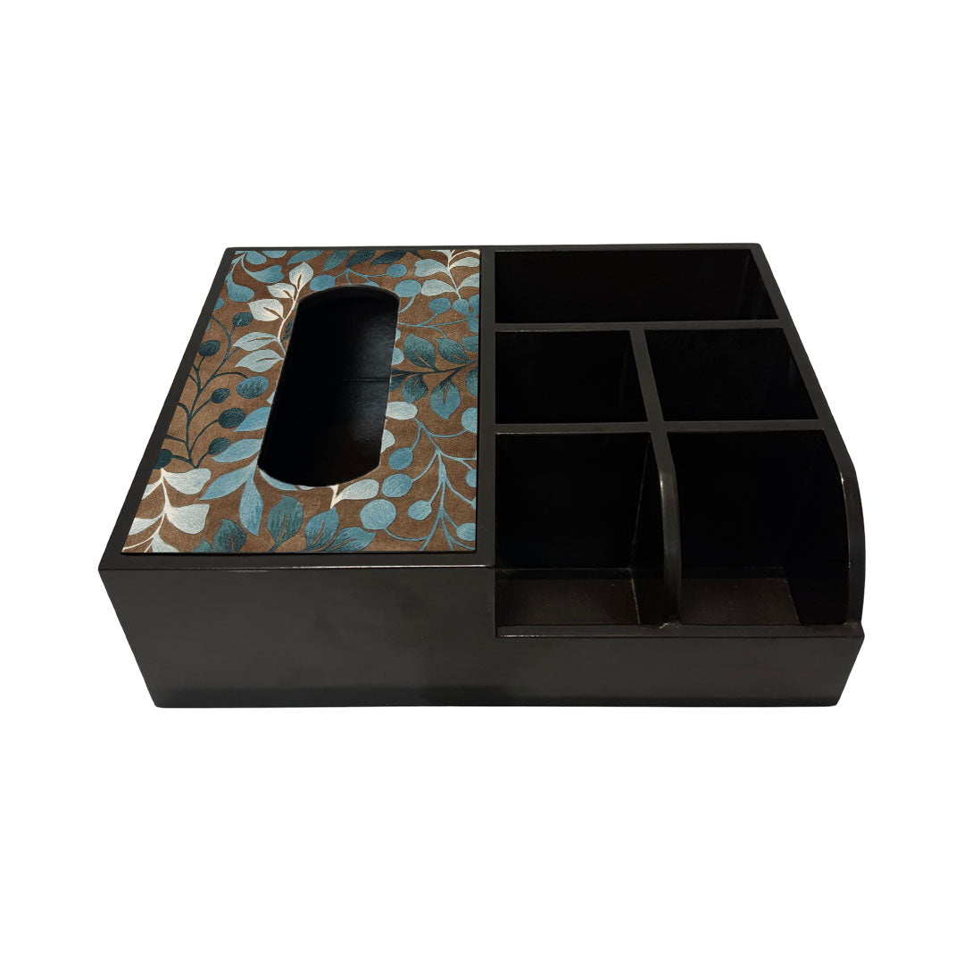 Multi Utility Organizer With Tissue Box Holder