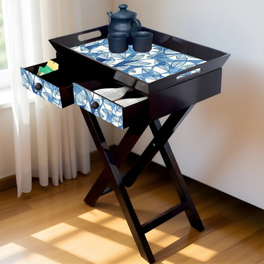 Butler Tray with Drawer & Stand