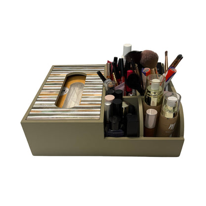 Multi Utility Organizer With Tissue Box Holder